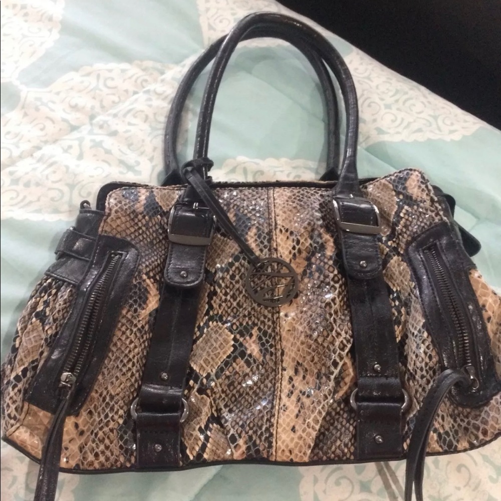 Style & Co Brown Animal Print Satchel